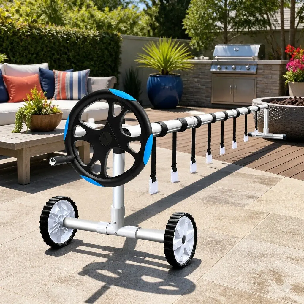 Pool Cover Roller 5.5m Adjustable Aluminium