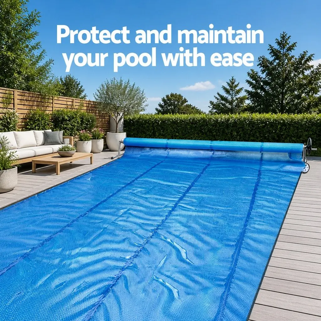 Pool Cover Roller 5.5m Adjustable Telescopic Solar Blanket Reel Swimming