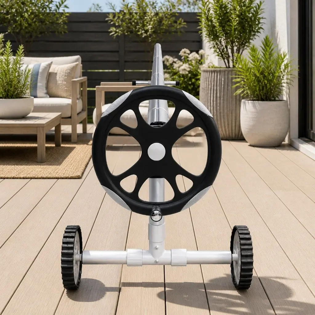 Pool Cover Roller 5.5m Adjustable Telescopic Solar Blanket Reel Swimming
