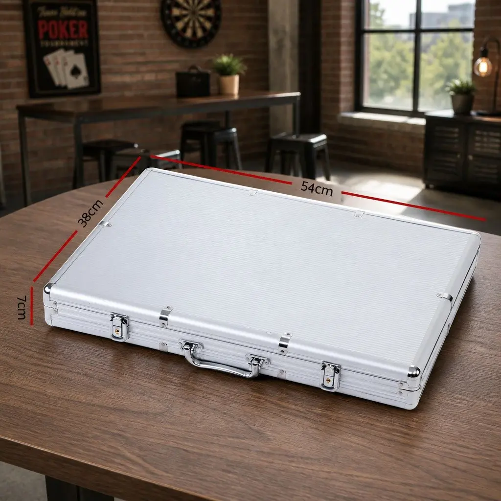 Poker Chips Set 1000pcs with Lockable Aluminum Case