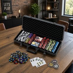 500-Piece Poker Chip Set with 14g Chips and Accessories