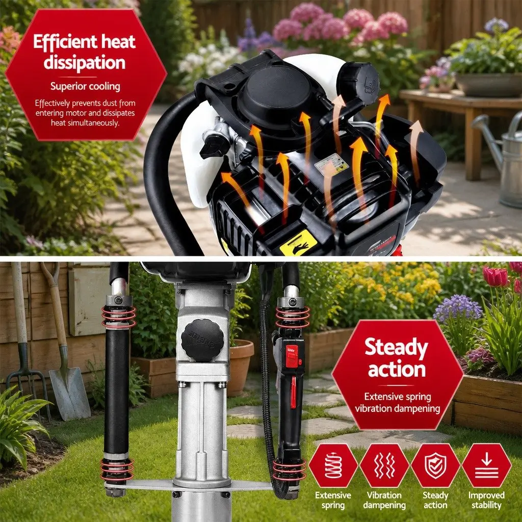 4-Stroke 38CC Petrol Post Driver with High Impact Force