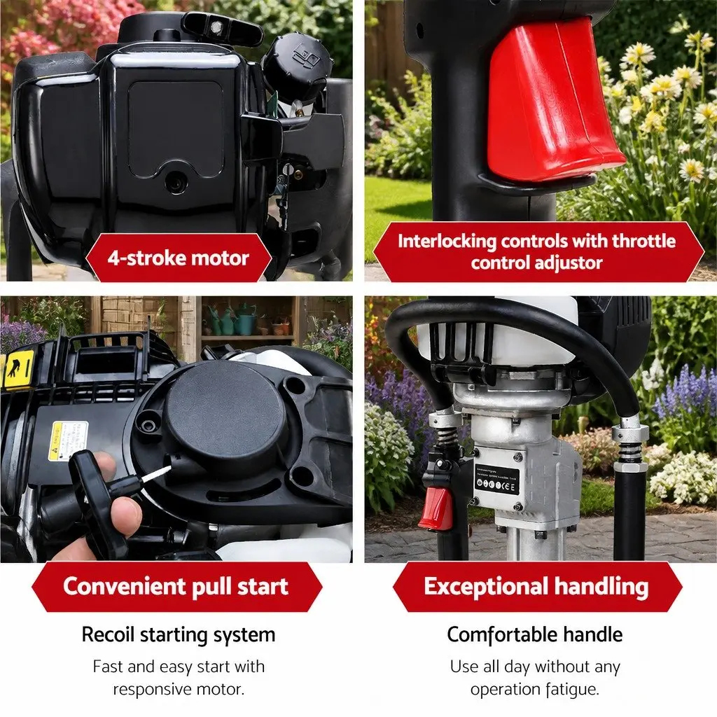 4-Stroke 38CC Petrol Post Driver with High Impact Force