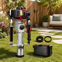 Petrol Post Driver 2-Stroke 32.7CC Pile Rammer Fence Star Picket Hole Hammer