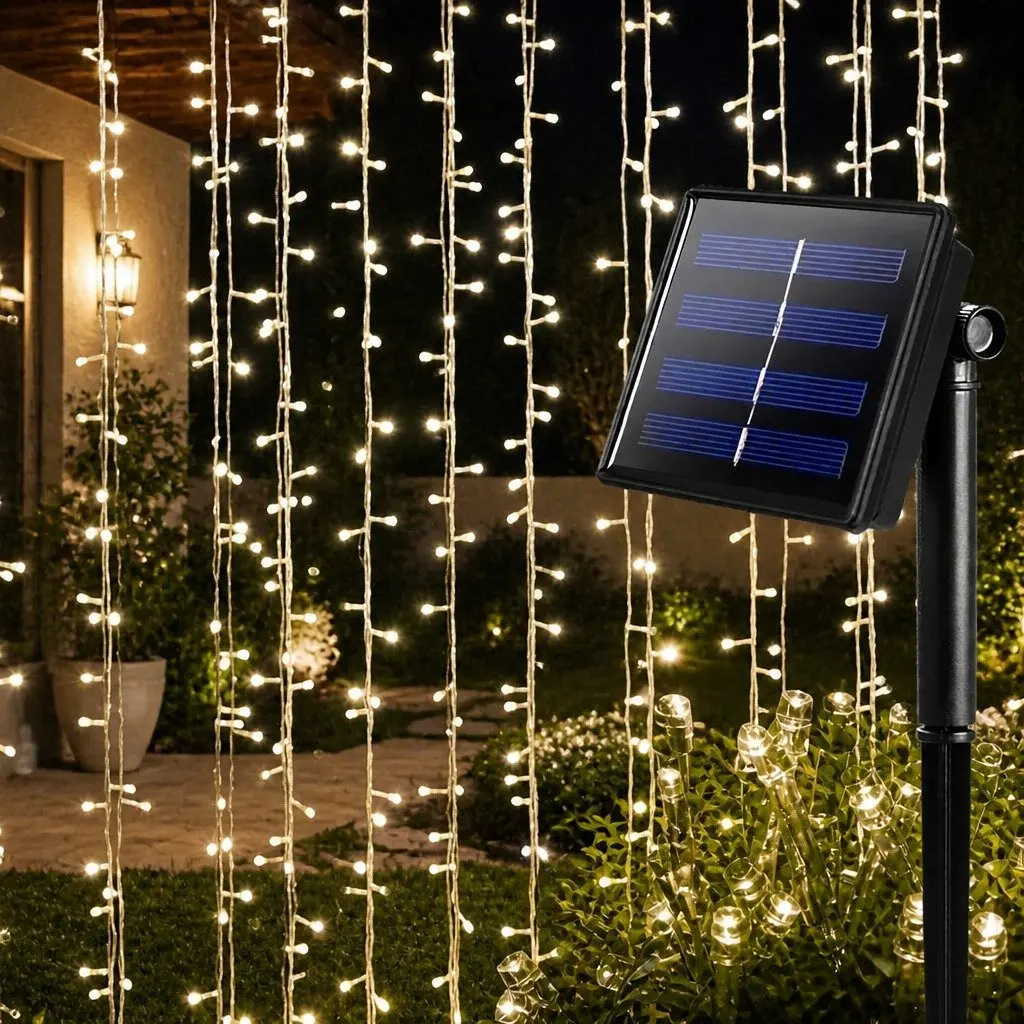 Solar Powered LED String Lights 500 Outdoor Garden Waterproof Decoration