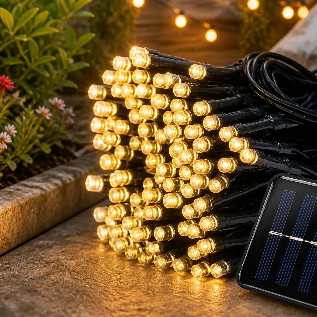 52M 500LED Solar-Powered String Lights