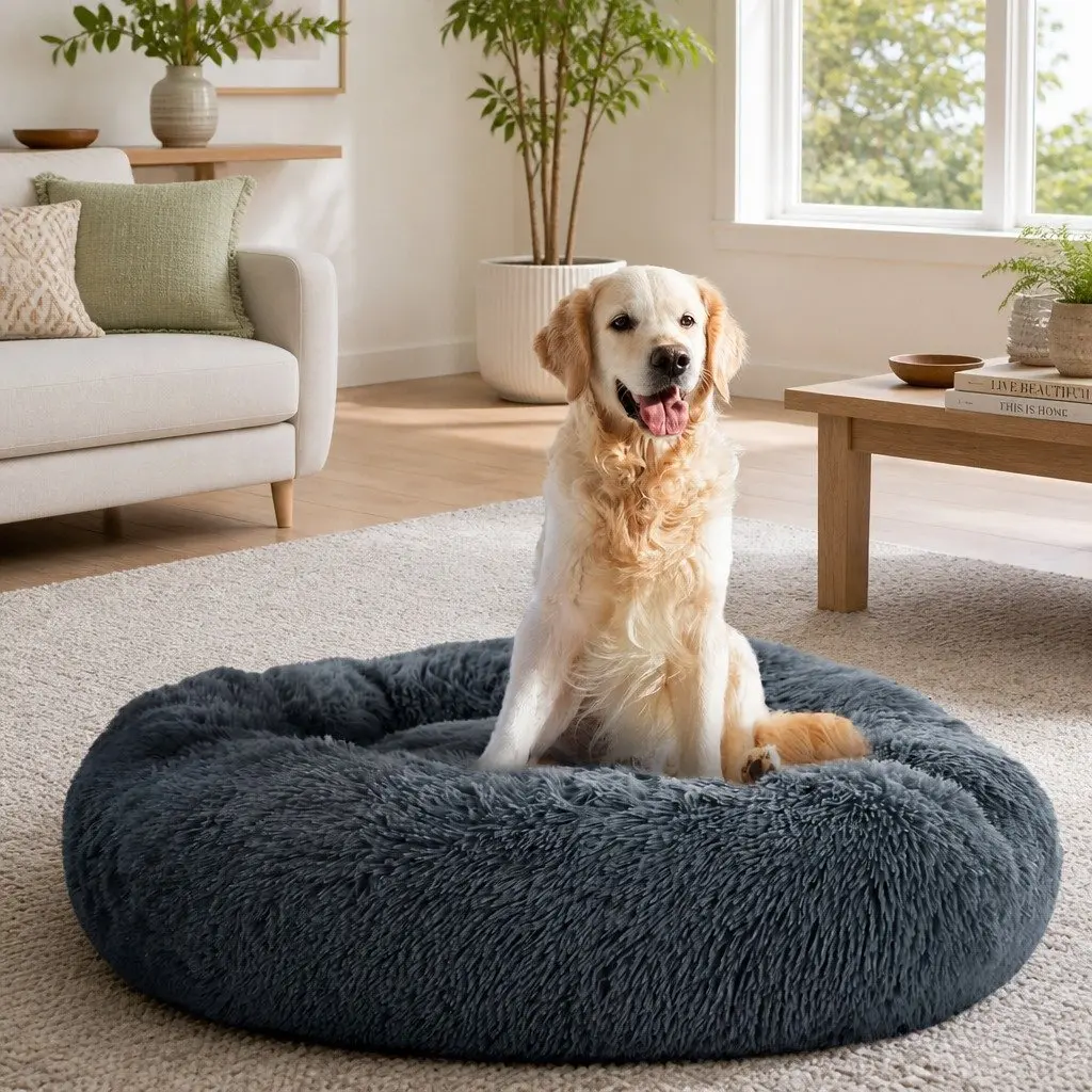 Large Pet Bed 90cm in Dark Grey