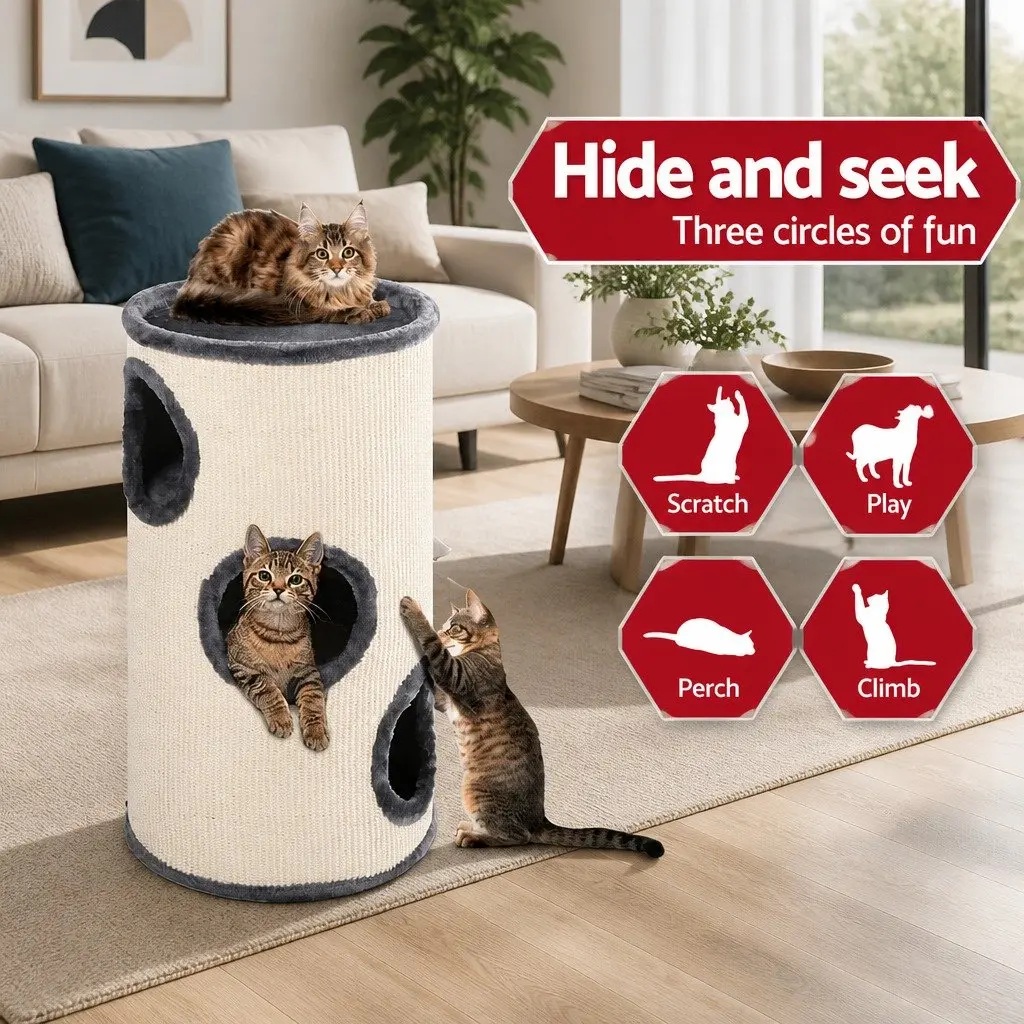 Cat Tree 70cm with Toys and Multiple Levels