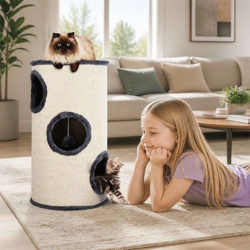 Cat Tree 70cm with Toys and Multiple Levels
