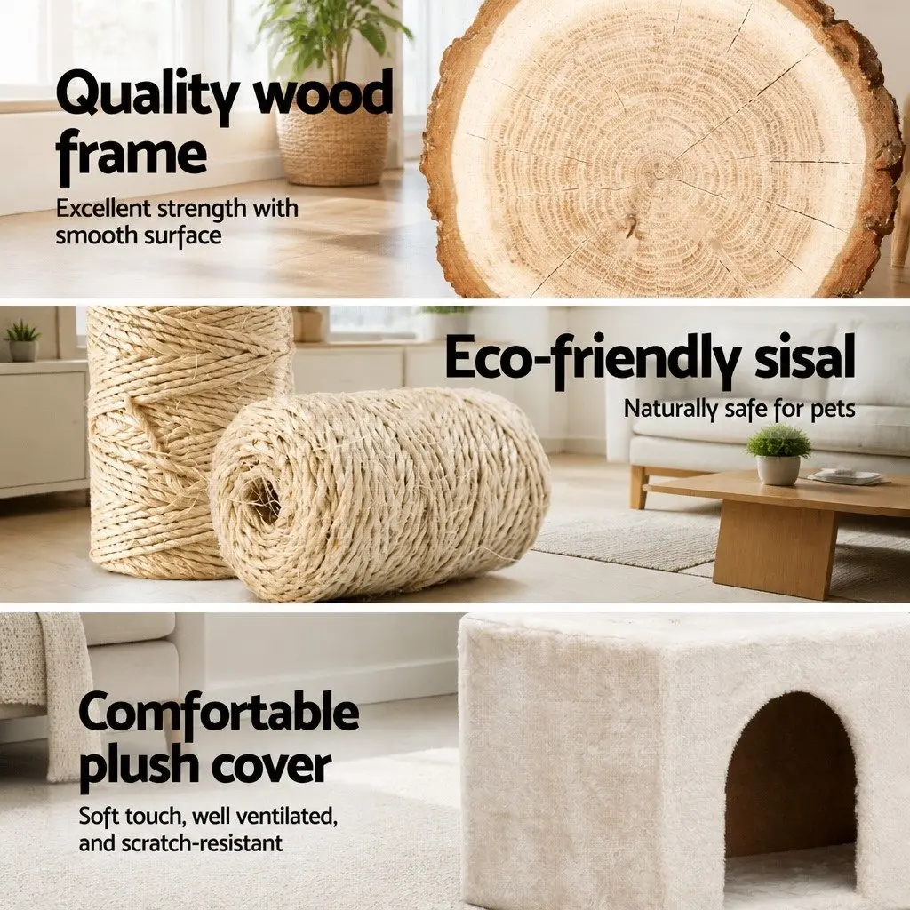 134cm Cat Tree with Multiple Levels