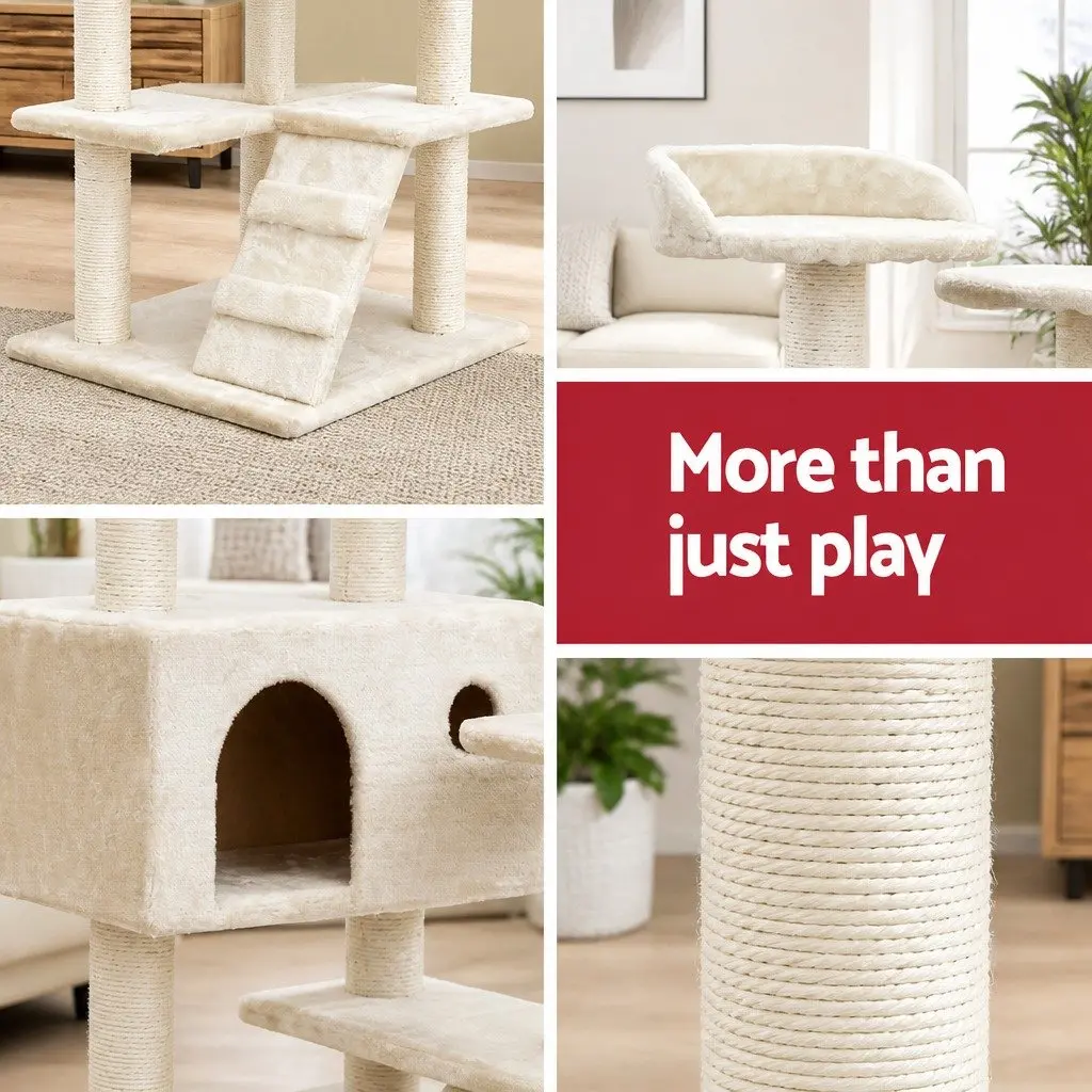 134cm Cat Tree with Multiple Levels