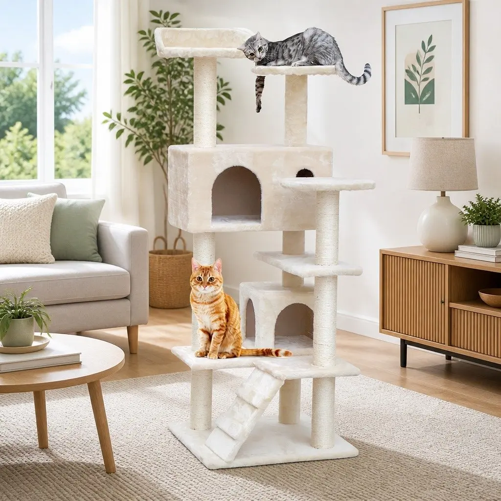 134cm Cat Tree with Multiple Levels