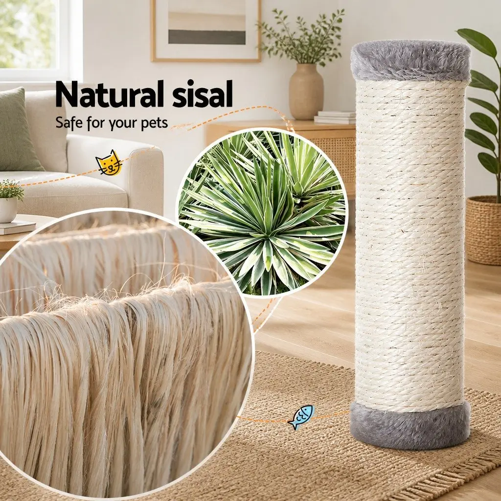 Cat Tree 103cm Tower Scratching Post Condo House Multi-Level Platforms Grey