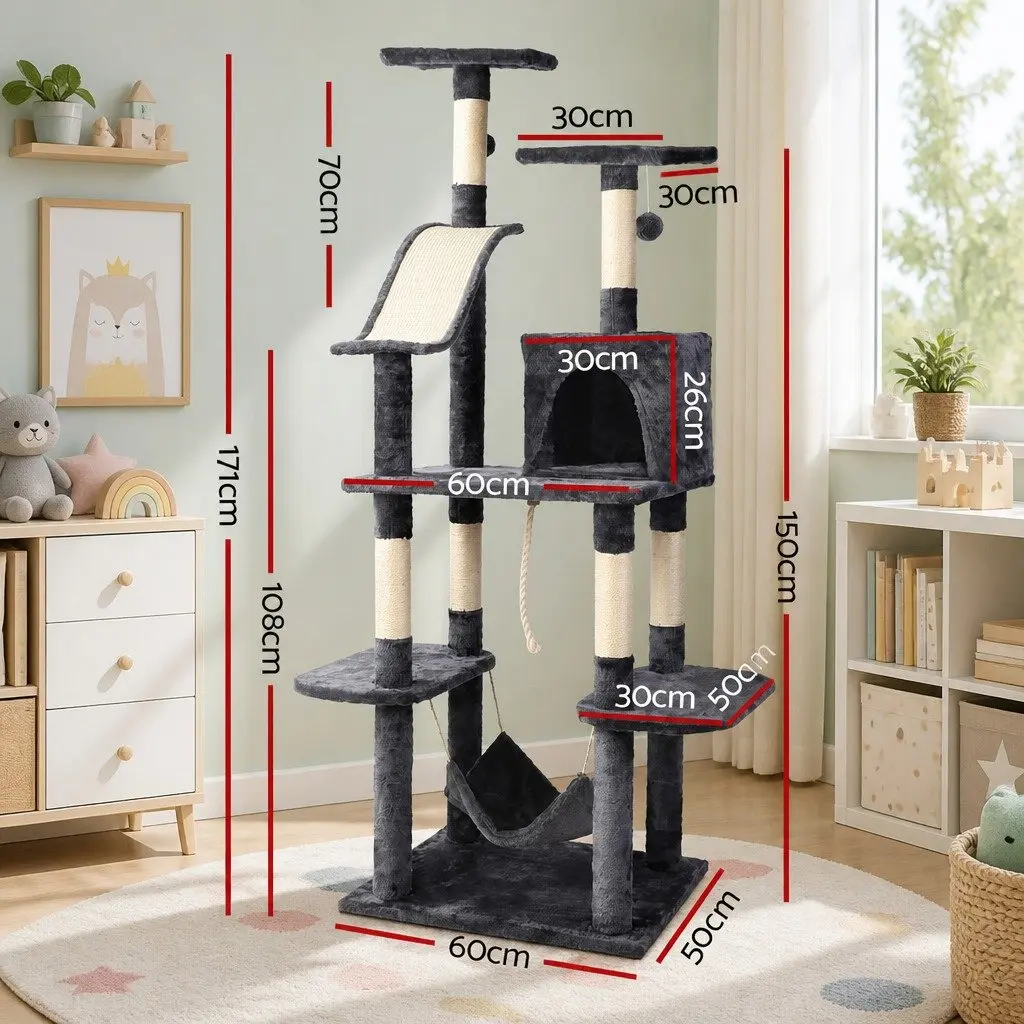 171cm Cat Tree with Scratching Post