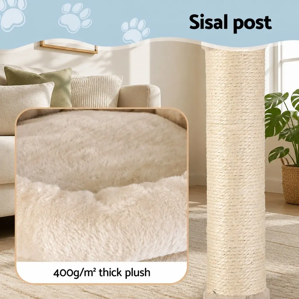 Cat Tree Tower for Cats 143cm Multi-Level Scratching Post Condo House