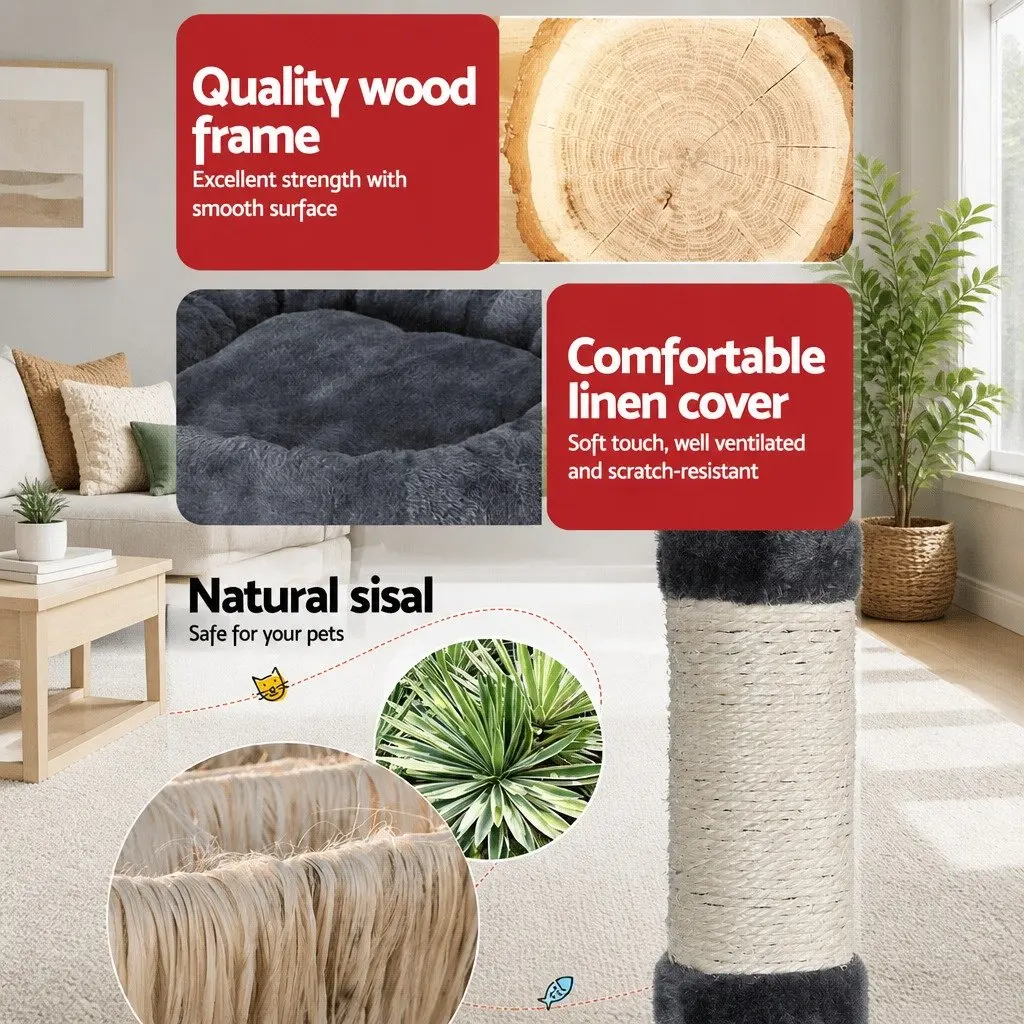 Multi-Level Cat Tree Tower 144cm