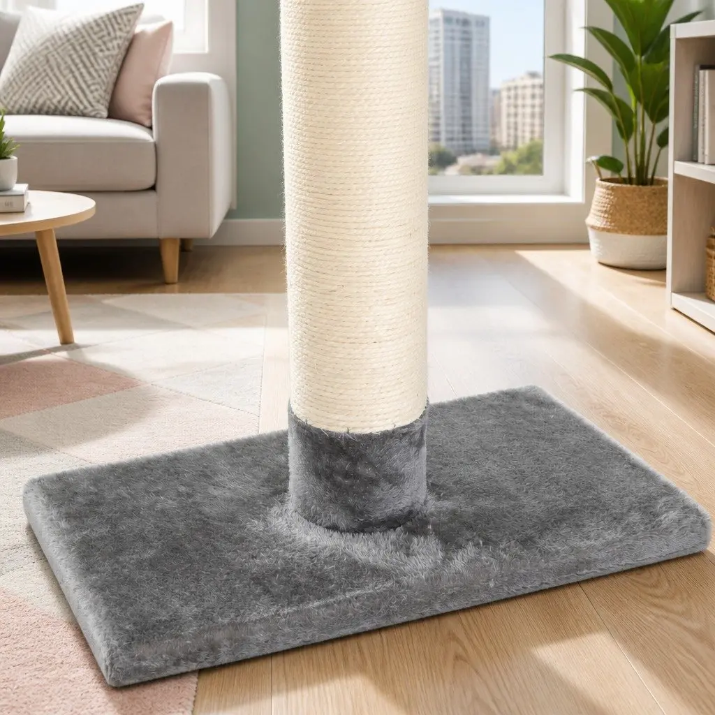 Cat Tree 290cm Floor to Ceiling Scratching Post Tower Bed 5 Levels Plush Cover