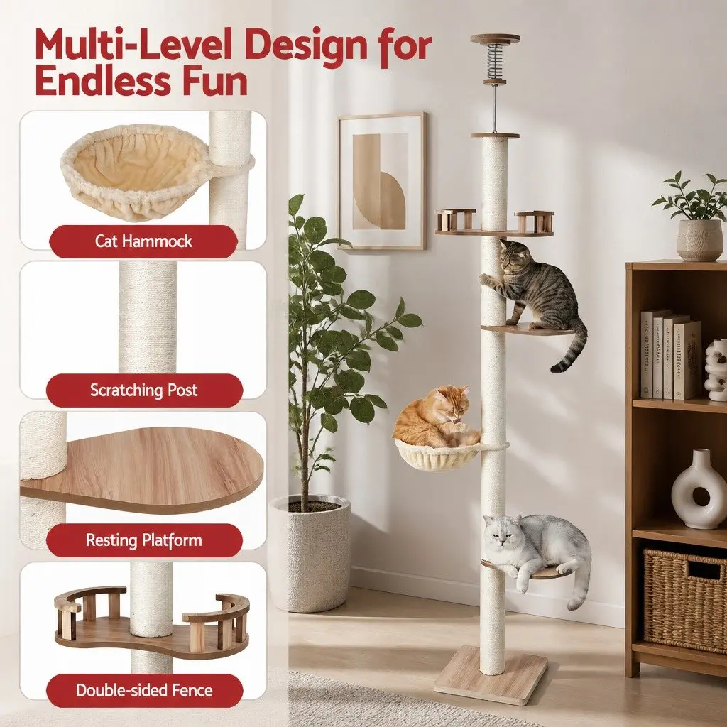 Cat Tree Tower with Platforms