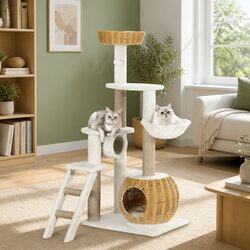 Cat Tree Dimensions 138cm: Durable Multi-Level Climber