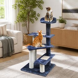 Cat Scratching Post Tree 100cm Tower Condo Multi-Level Platform House Bed Steps