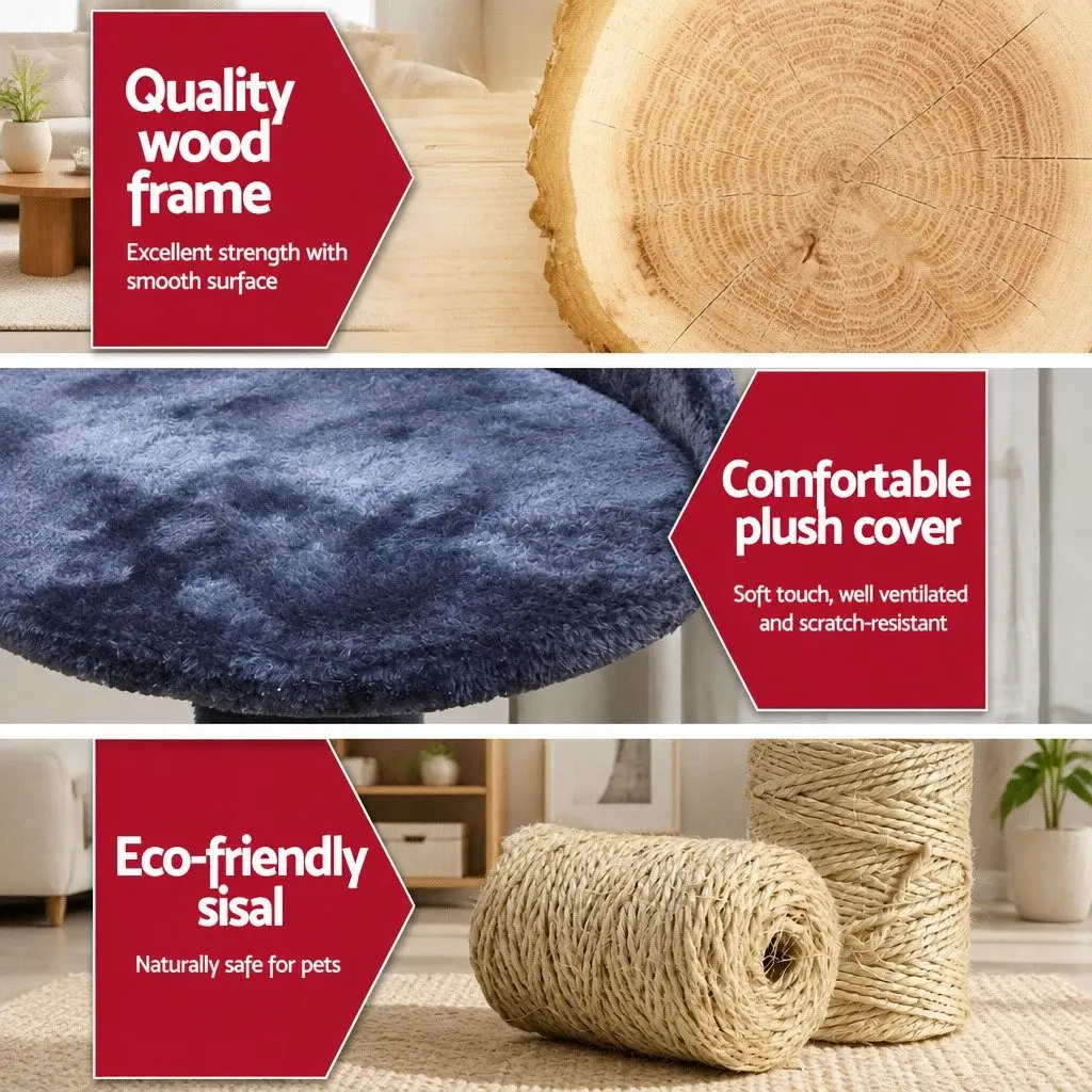 Cat Scratching Post Tree for Cats 100cm Multi-Level Condo with Platforms and Steps