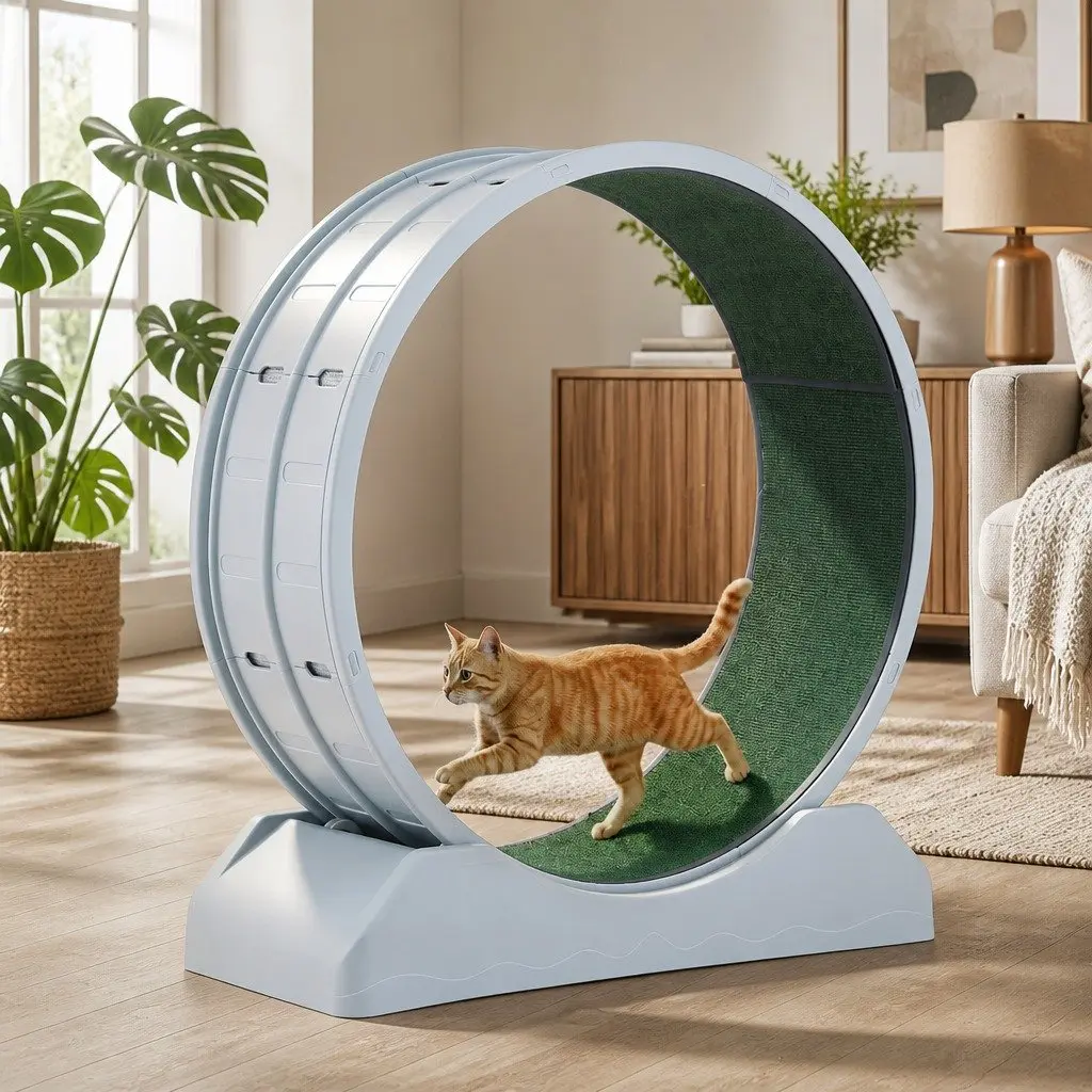 Cat Exercise Wheel Treadmill Indoor 78cm Mute Roller Safety Lock Detachable