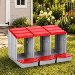 3-Hole Chicken Nesting Box Dimensions and Specs Inside