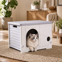 Specifications of Grey Stackable Cat House for Pets