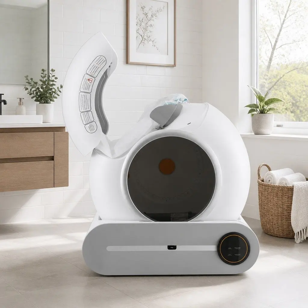 Automatic Self-Cleaning Cat Litter Box Smart App Control Large 9L Waste Capacity