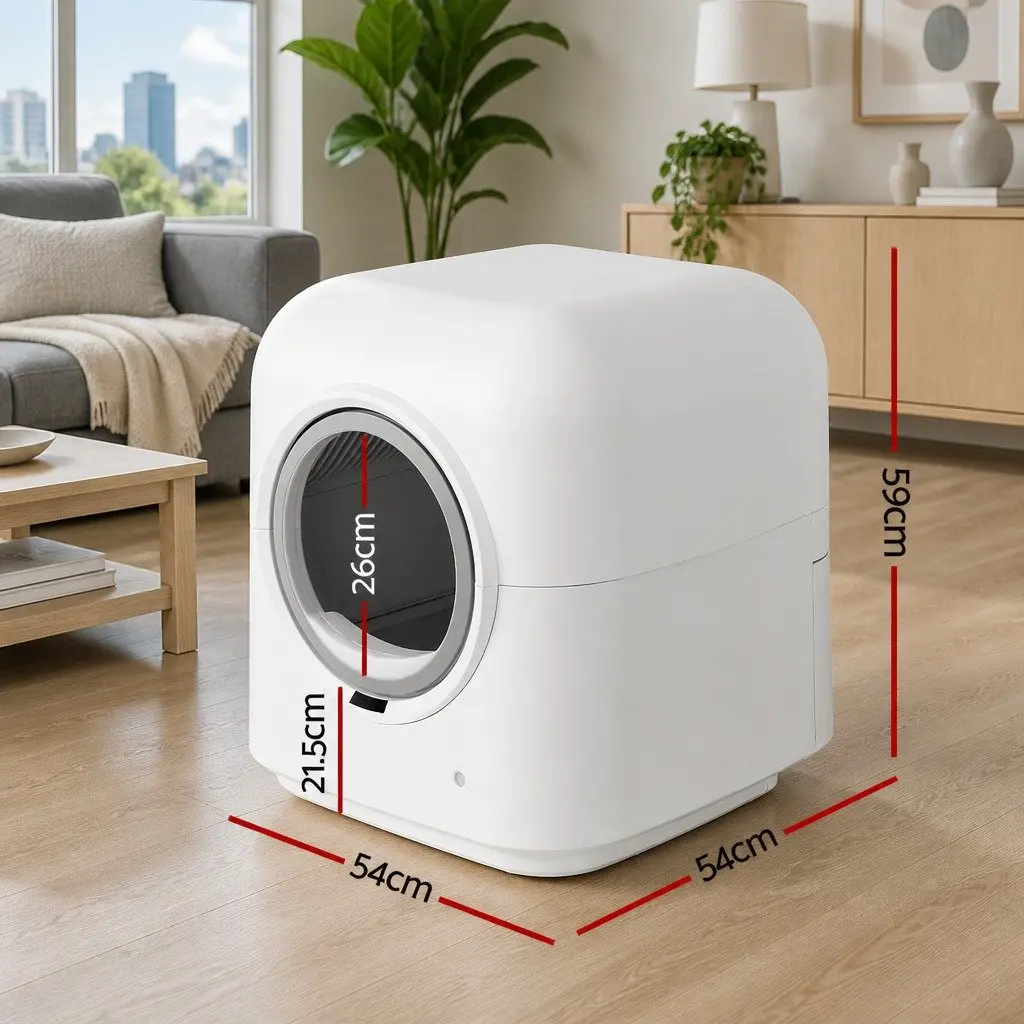 Automatic Cat Litter Box Smart Self-Cleaning Large Kitty Toilet App Control