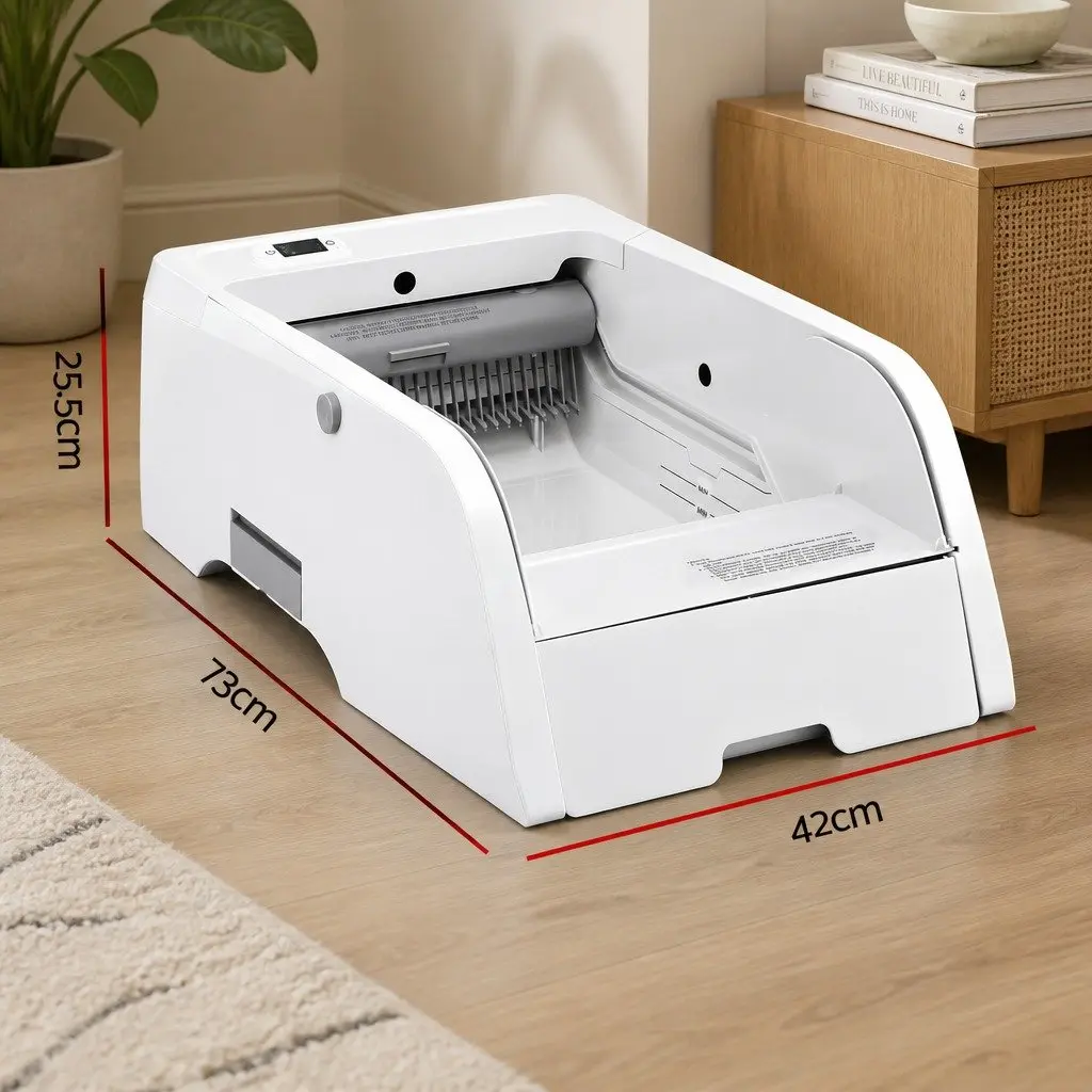 Automatic Cat Litter Box Smart Self-Cleaning Pet Toilet App Control White 5L