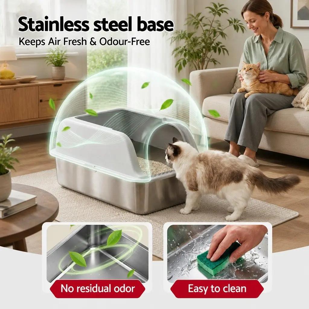 Stainless Steel Cat Litter Box
