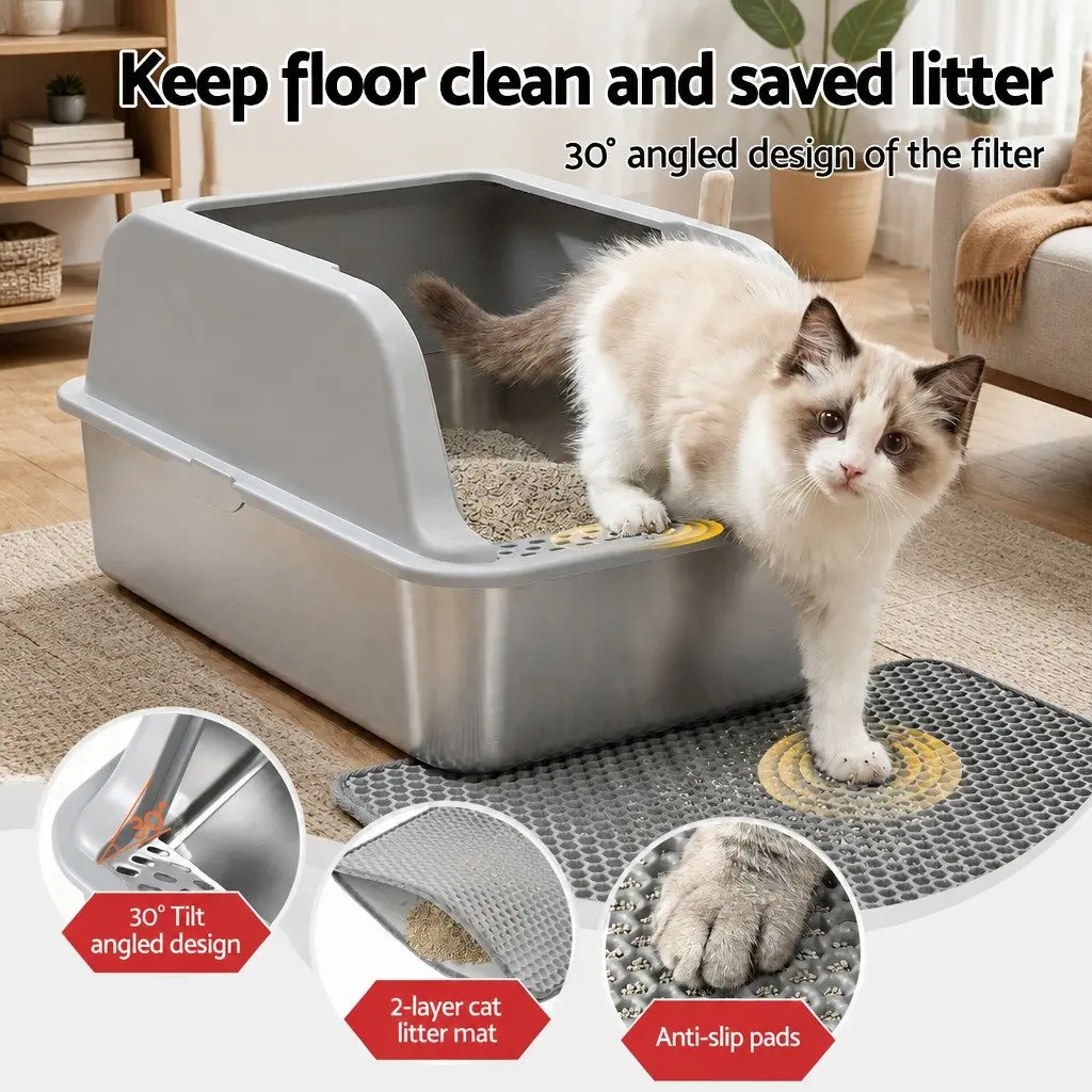Stainless Steel Cat Litter Box
