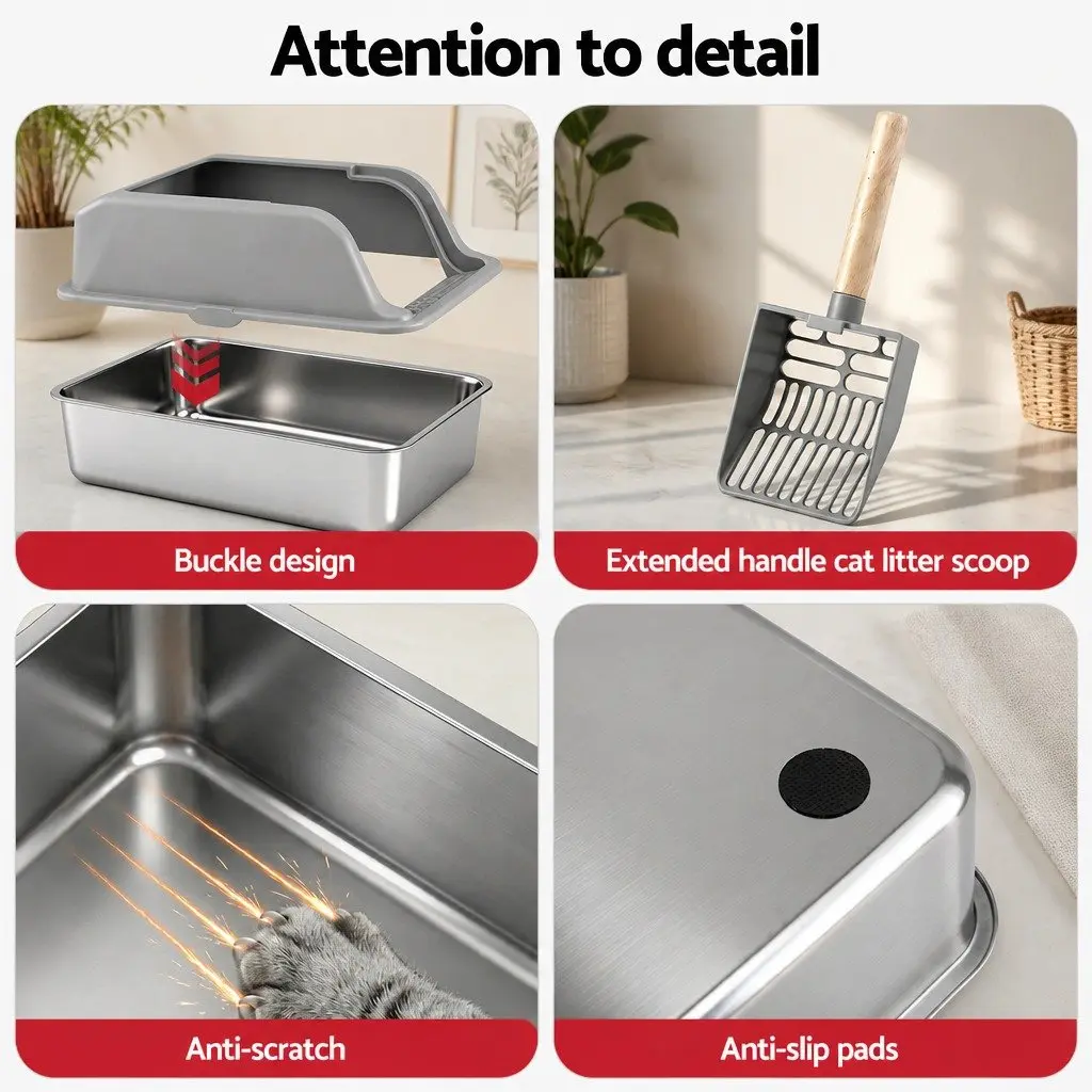 Stainless Steel Cat Litter Box