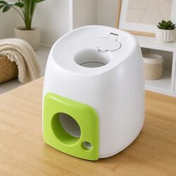 Dog Ball Launcher Treat Dispenser 2-in-1 Interactive Toy Spring Tennis Balls