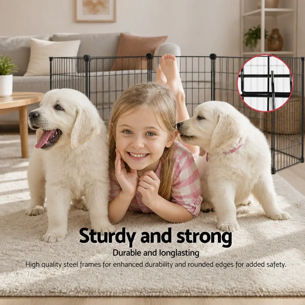 8 Panel Pet Playpen Indoor Outdoor Exercise Enclosure