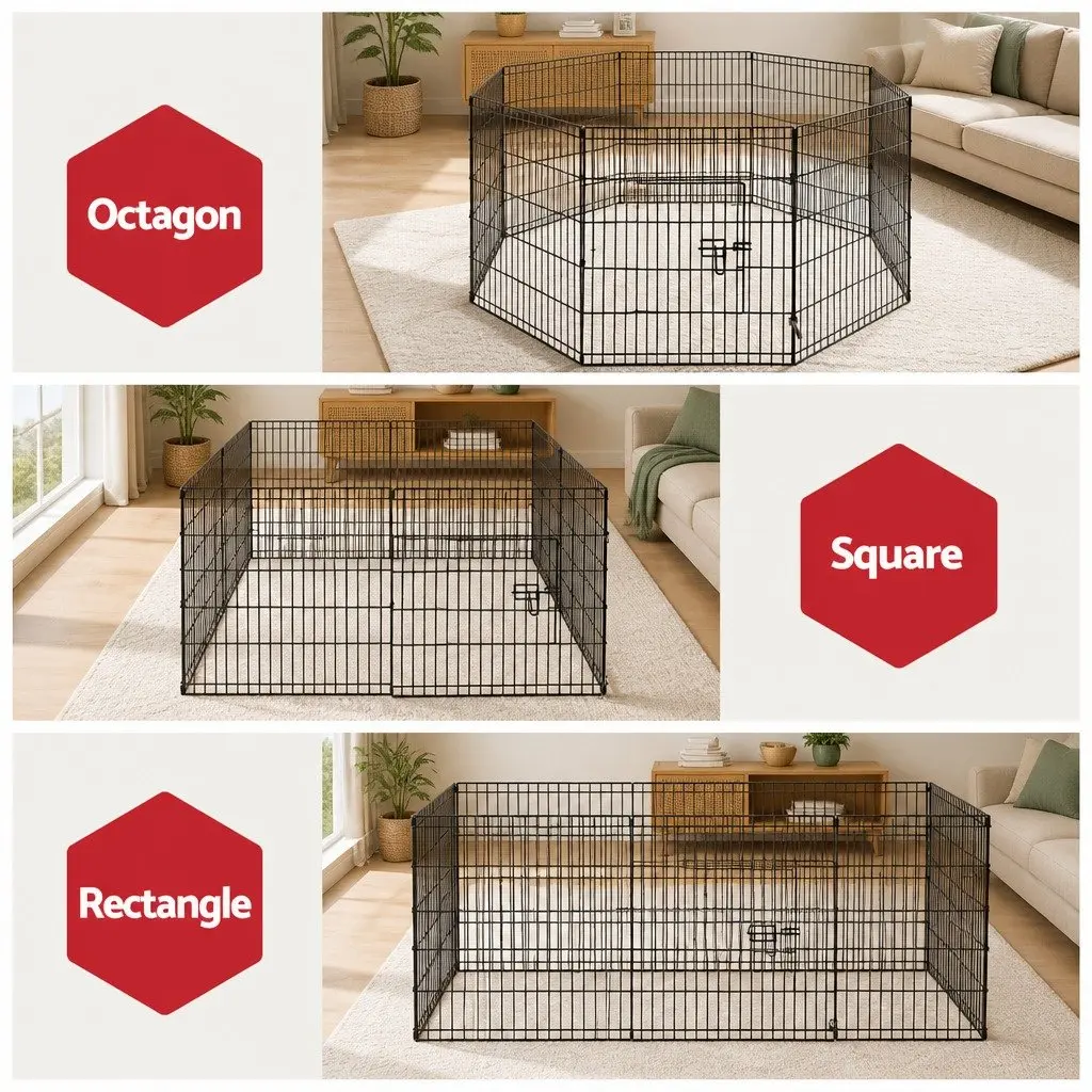 8 Panel Pet Playpen Indoor Outdoor Exercise Enclosure