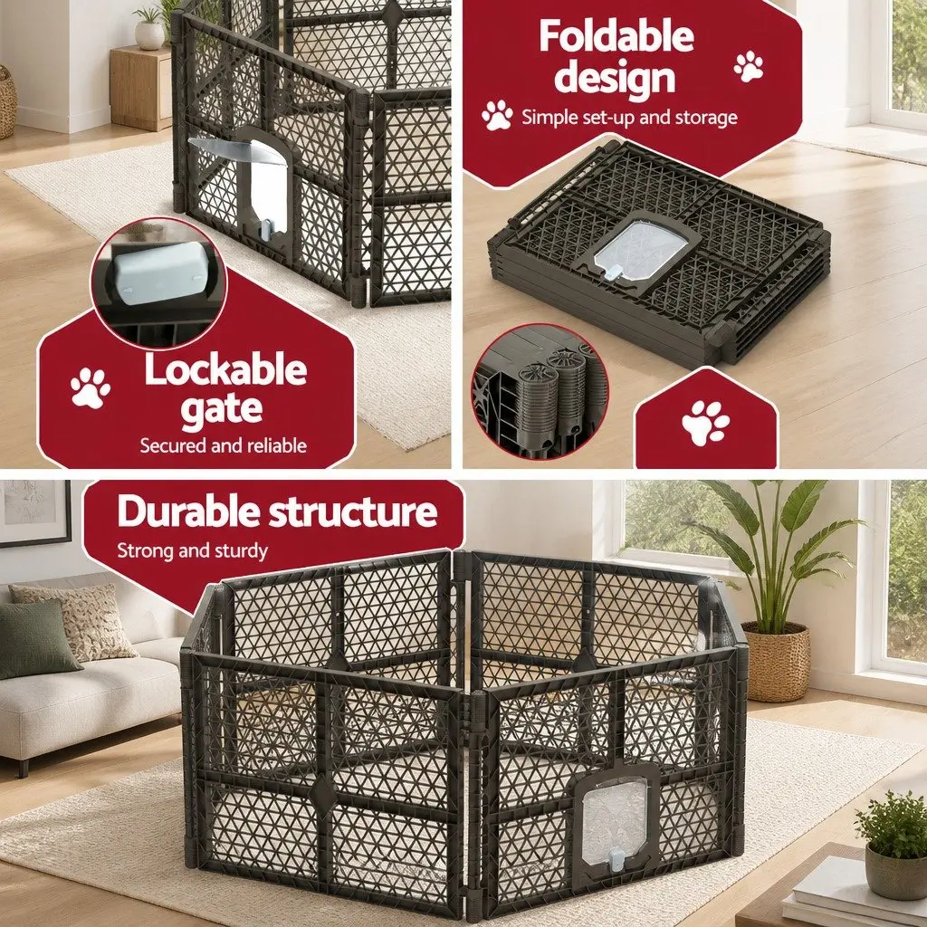 6 Panel Pet Playpen Enclosure