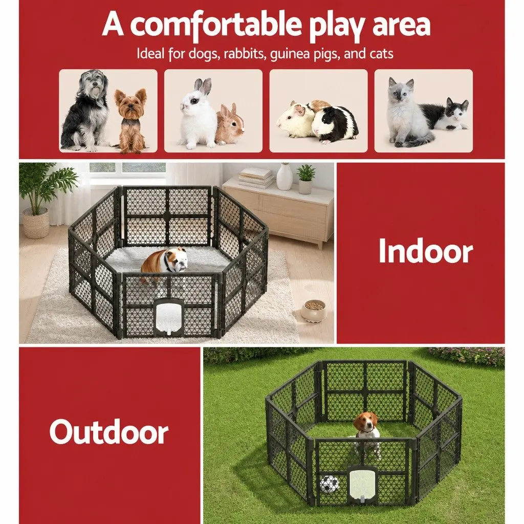 6 Panel Pet Playpen Enclosure