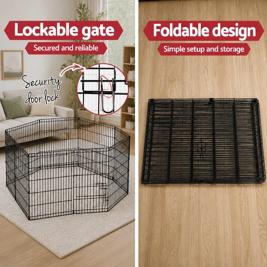 8 Panel Pet Playpen 30" Enclosure