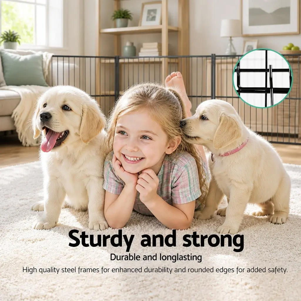 8 Panel Dog Playpen Exercise Cage Enclosure 36 Inches
