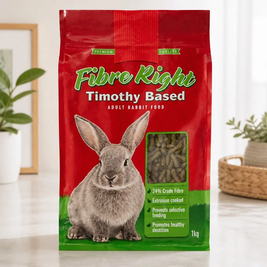 Fibre Right 1kg Adult Rabbit Food with Timothy Hay and Nutrients