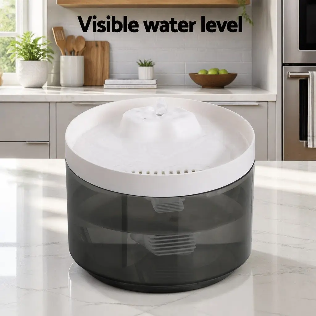 Automatic Pet Water Fountain Feeder Dispenser 2.2L Filtered Drinking Bowl Cat