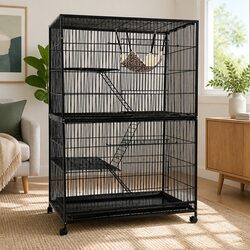 142cm High Rabbit Cage Hutch with Removable Platforms