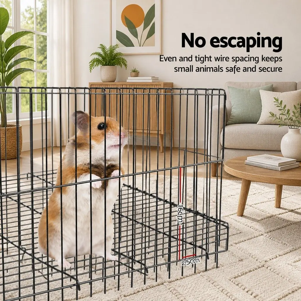 Rabbit Cage Hutch Multi-Level Small Animal Habitat 142cm Height