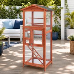 Specifications of the Large Wooden Bird Cage 72 x 60 x 168 cm