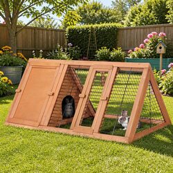 Rabbit Hutch Chicken Coop Dimensions 119 x 51 x 44 cm