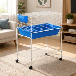 88cm Indoor Guinea Pig Hutch with Steel Frame & Plastic Base