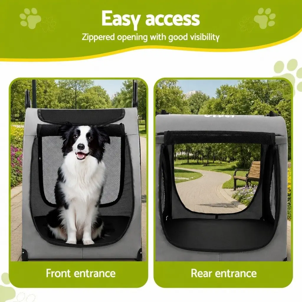 Pet Stroller for Dog Cat Travel Foldable Spacious 4 Wheels