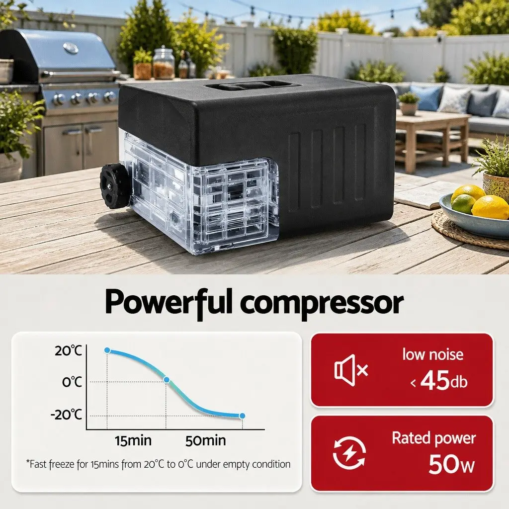 Portable Fridge Freezer 30L Camping Cooler 12V 24V 240V Power Compressor
